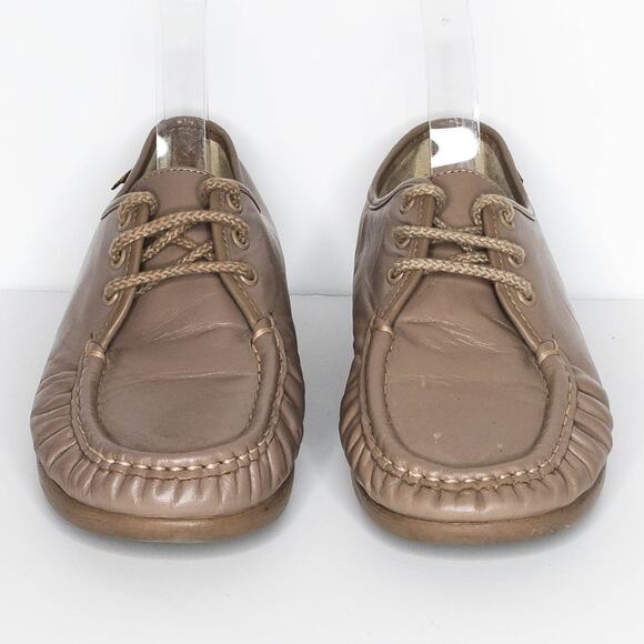 SAS Women's Comfort Shoes Handsewn USA Loafers Lace Up Tan NO SIZE | AI - Picture 3 of 6